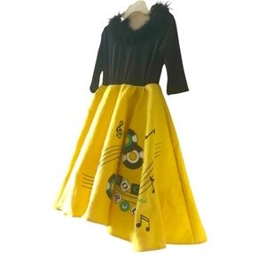 Rubie's Disco Girls Dress Halloween Costume Dance Jazz Retro Yellow Child Small